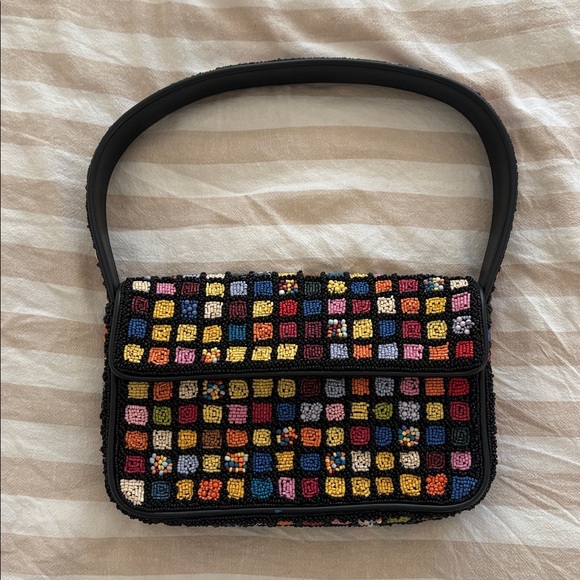 STAUD Tommy Bag in Disco Multicolor Beaded Shoulder Bag - Picture 6 of 8